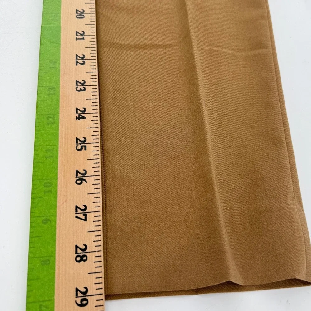 Banana Republic Tailored Fit Pants Men 34x32 Camel Brn Herringbone Dress Trouser